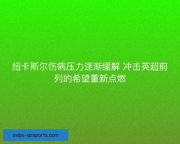 纽卡斯尔伤病压力逐渐缓解 冲击英超前列的希望重新点燃